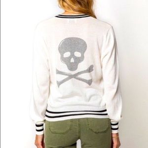 27 miles milani skull varsity lightweight sweater small